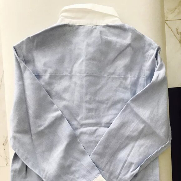 Designer Kids Girls Pink Blue Preppy Blouse Shirt Top Sz2a - Picture 2 of 3